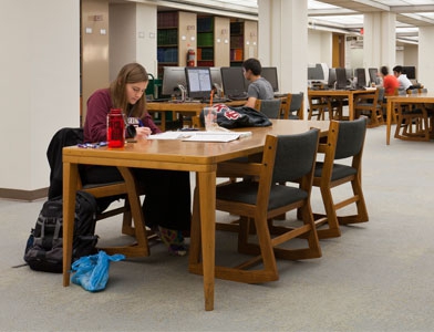 Students study at Scaife Hall