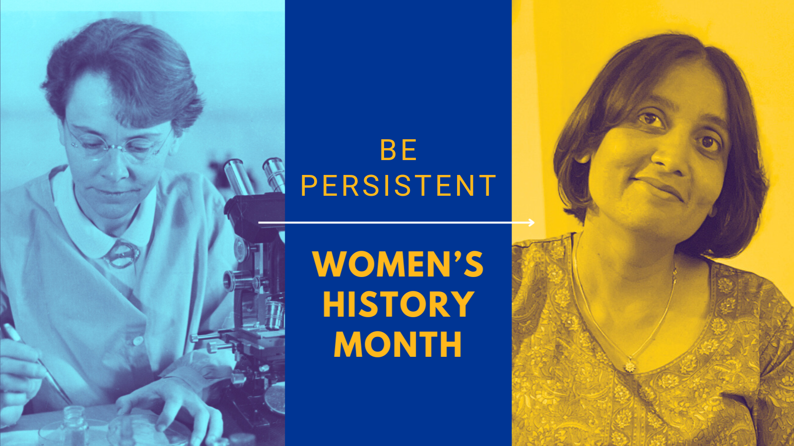 Header with two women that says: Be Persistant