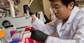 health scientist working in a lab